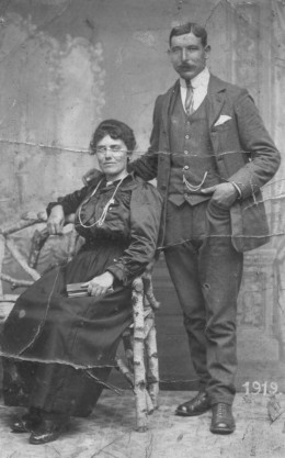 Jef en Mathilde bij hun huwelijk in 1919