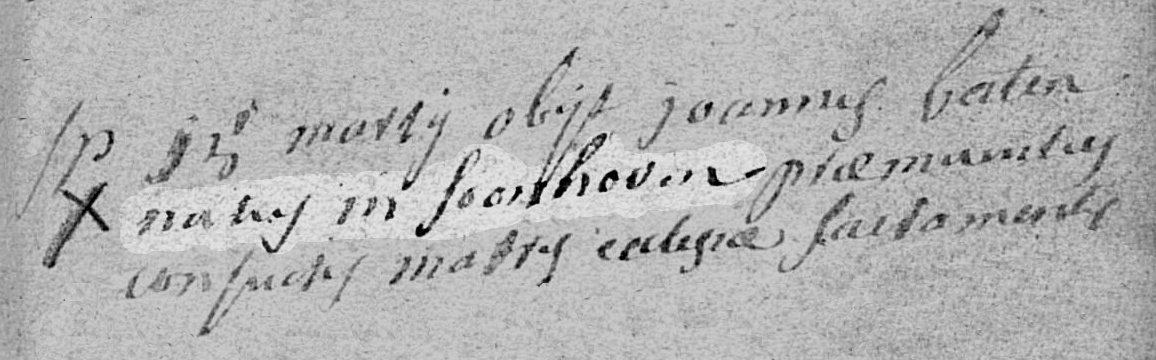 overlijden Joannes Baeten